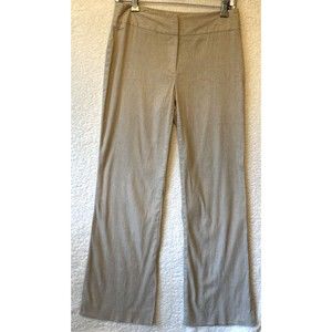 Cynthia Steffe Khaki Tan Stretch Linen Blend‎ Flat Front Side Zipper size 2